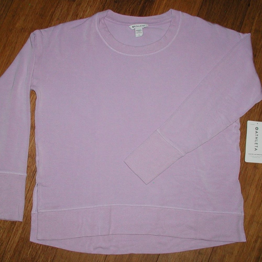 ATHLETA Coaster Luxe Sweatshirt Lilac Purple L VGUC NLA